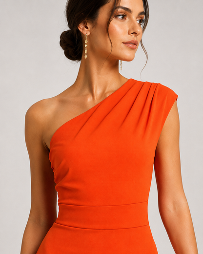 Women's One Shoulder Slit Maxi Dress | Women | Evening Dress | Steven & Levon