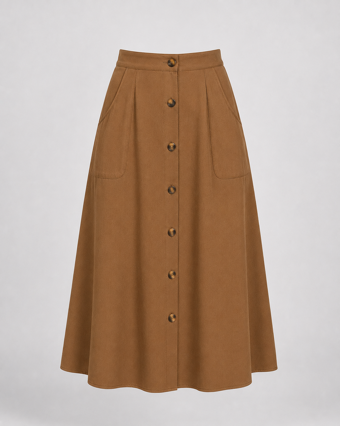 Button Front Midi Skirt | Women | Button-Front | Pockets | A-Line Everyday Skirt | Steven & Levon