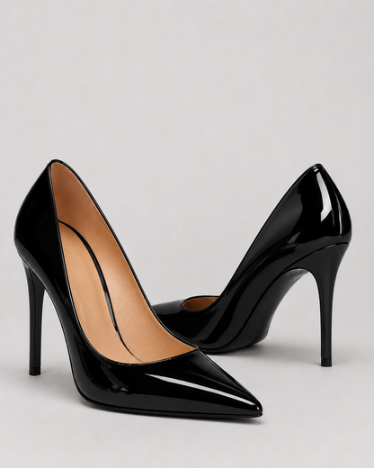 Caurelle Patent Leather Court Heels | Women | Elegant Dress Shoes | Steven & Levon