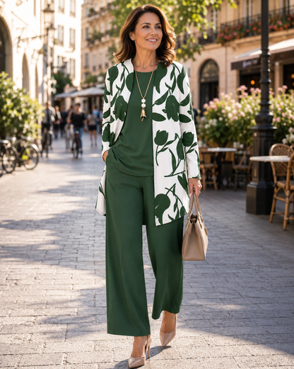 Floral Pants Set | Women | 3 Piece Co-Ord | Elegant Occasion Wear | Steven & Levon