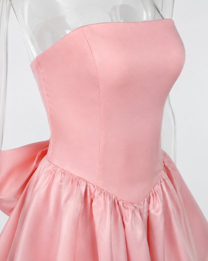 Puff Ball Mini Dress | Strapless Dress | Women | Polyester Blend | Steven & Levon
