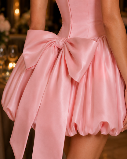Puff Ball Mini Dress | Strapless Dress | Women | Polyester Blend | Steven & Levon