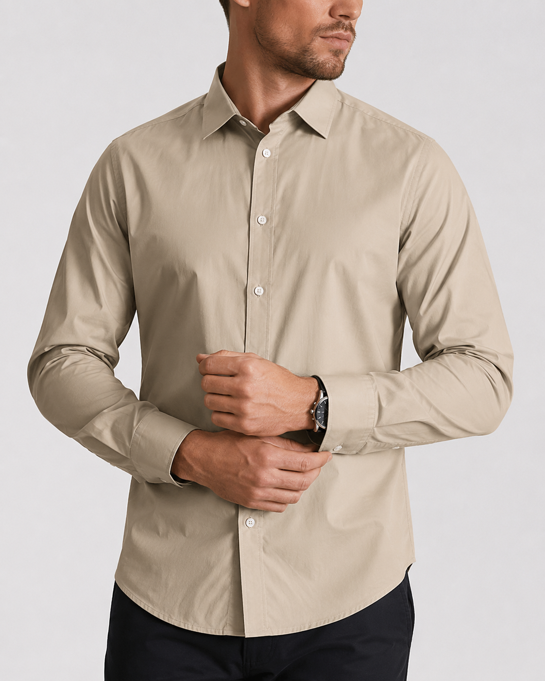 Men's Linen Heritage Shirt | Breathable Blend | Classic Button-Up | Smart Casual Wear | Steven & Levon