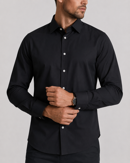 Men's Linen Heritage Shirt | Breathable Blend | Classic Button-Up | Smart Casual Wear | Steven & Levon