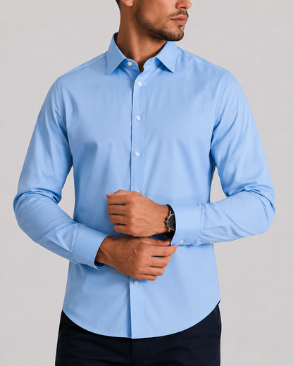 Men's Linen Heritage Shirt | Breathable Blend | Classic Button-Up | Smart Casual Wear | Steven & Levon
