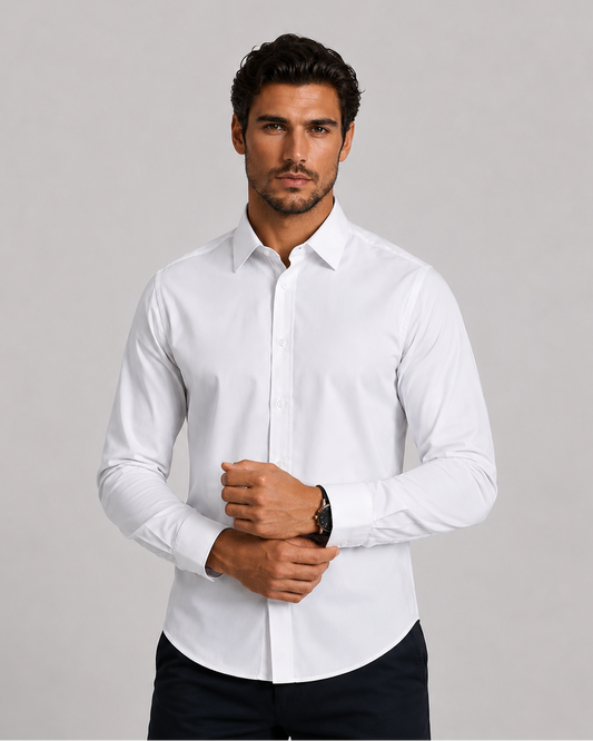 Men's Linen Heritage Shirt | Breathable Blend | Classic Button-Up | Smart Casual Wear | Steven & Levon