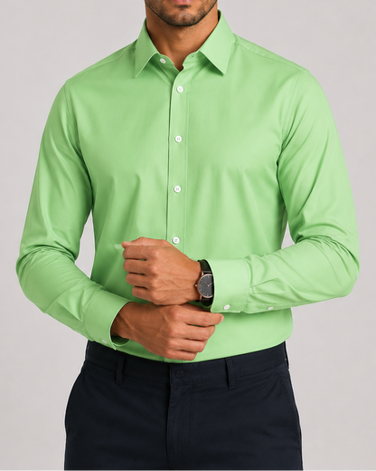 Men's Linen Heritage Shirt | Breathable Blend | Classic Button-Up | Smart Casual Wear | Steven & Levon