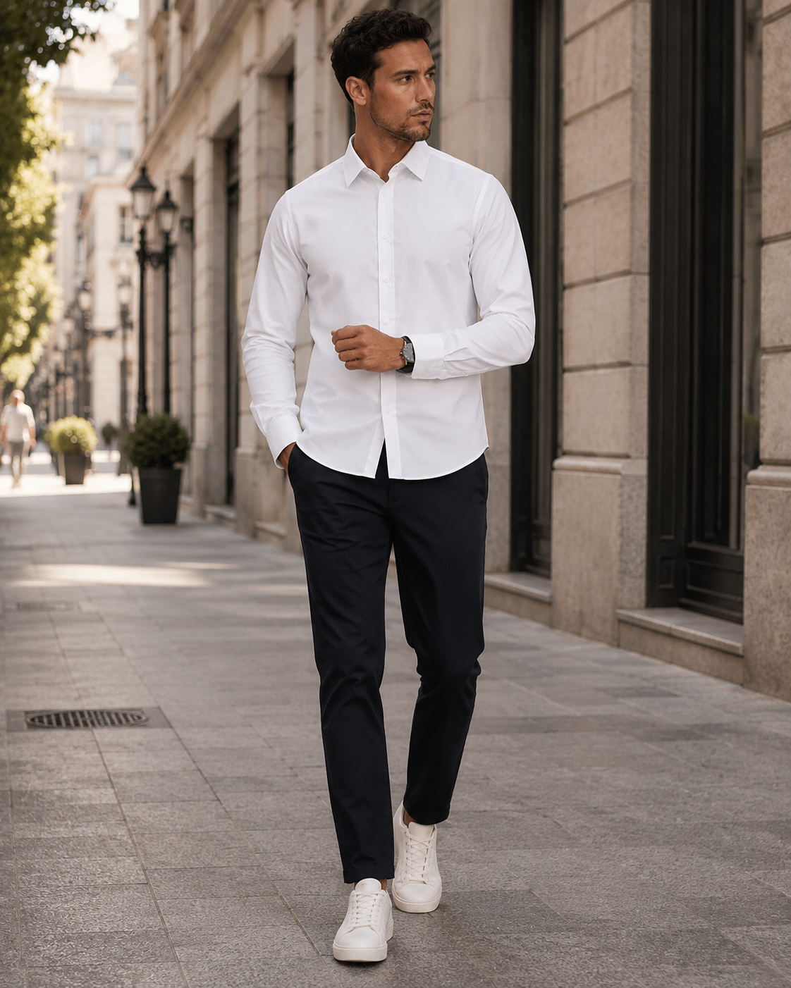 Men's Linen Heritage Shirt | Breathable Blend | Classic Button-Up | Smart Casual Wear | Steven & Levon
