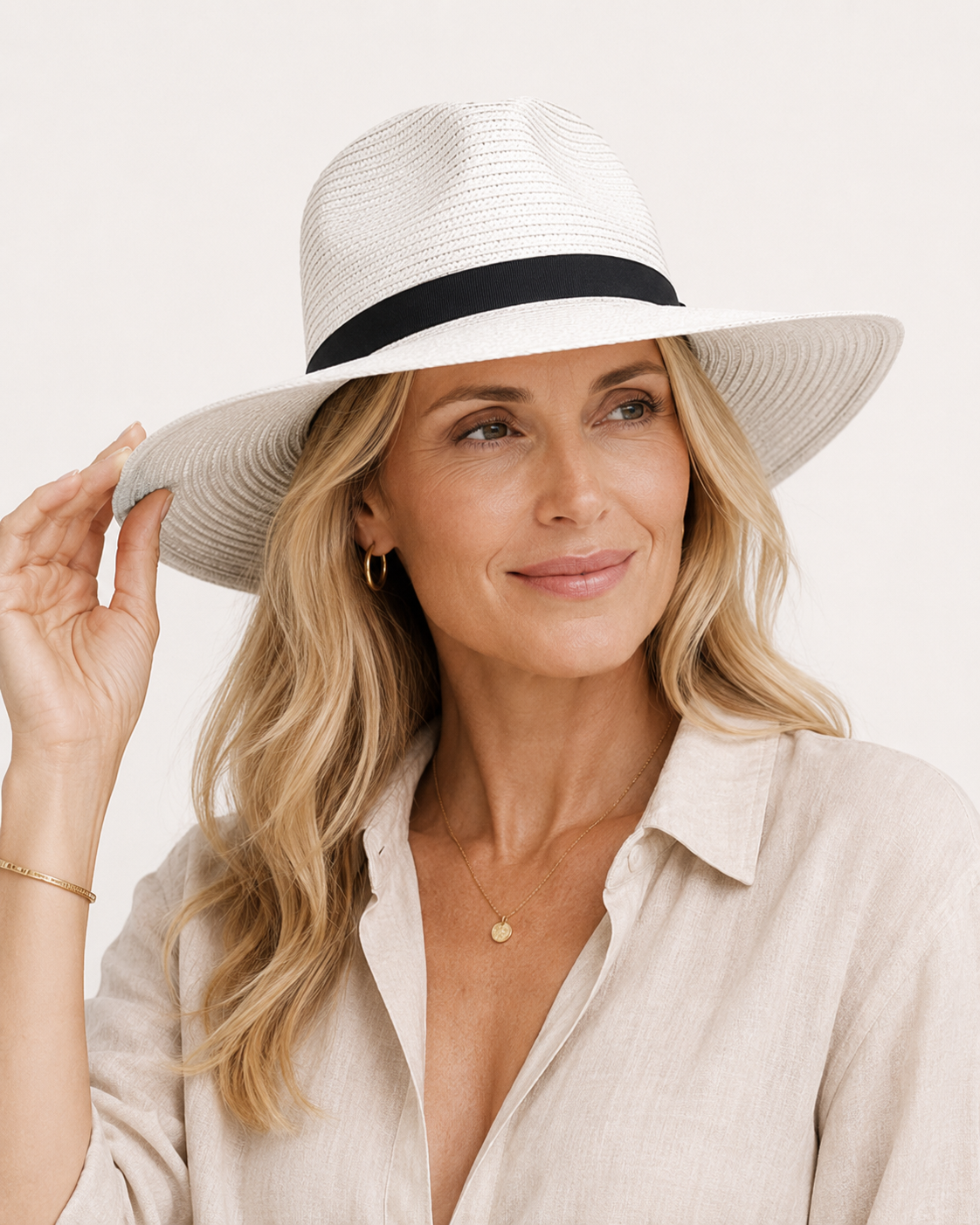 Panama Straw Hat | Unisex Sun Hat | Straw | UPF50+ UV Protection | Foldable Wide Brim Travel Hat | Steven & Levon