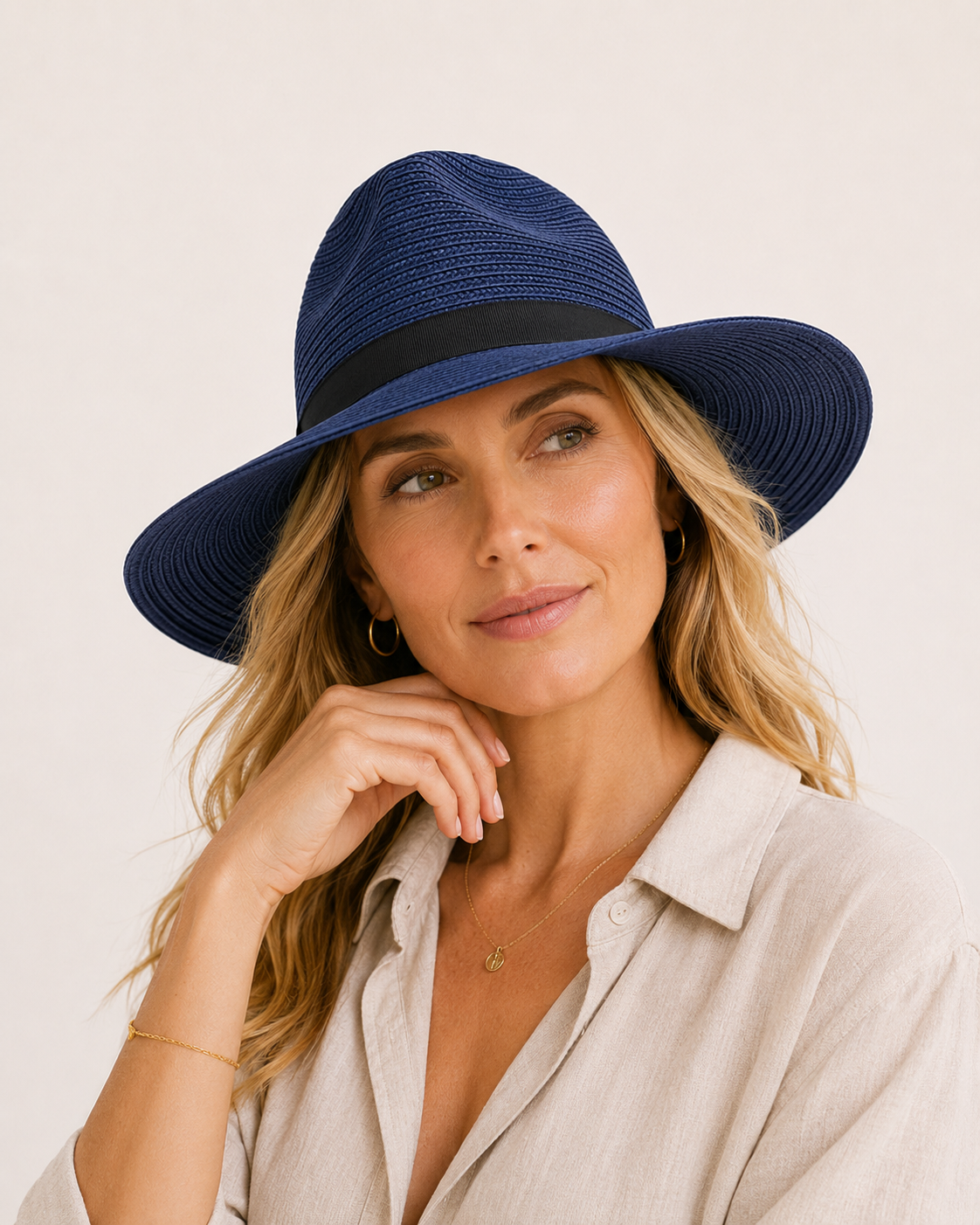 Panama Straw Hat | Unisex Sun Hat | Straw | UPF50+ UV Protection | Foldable Wide Brim Travel Hat | Steven & Levon