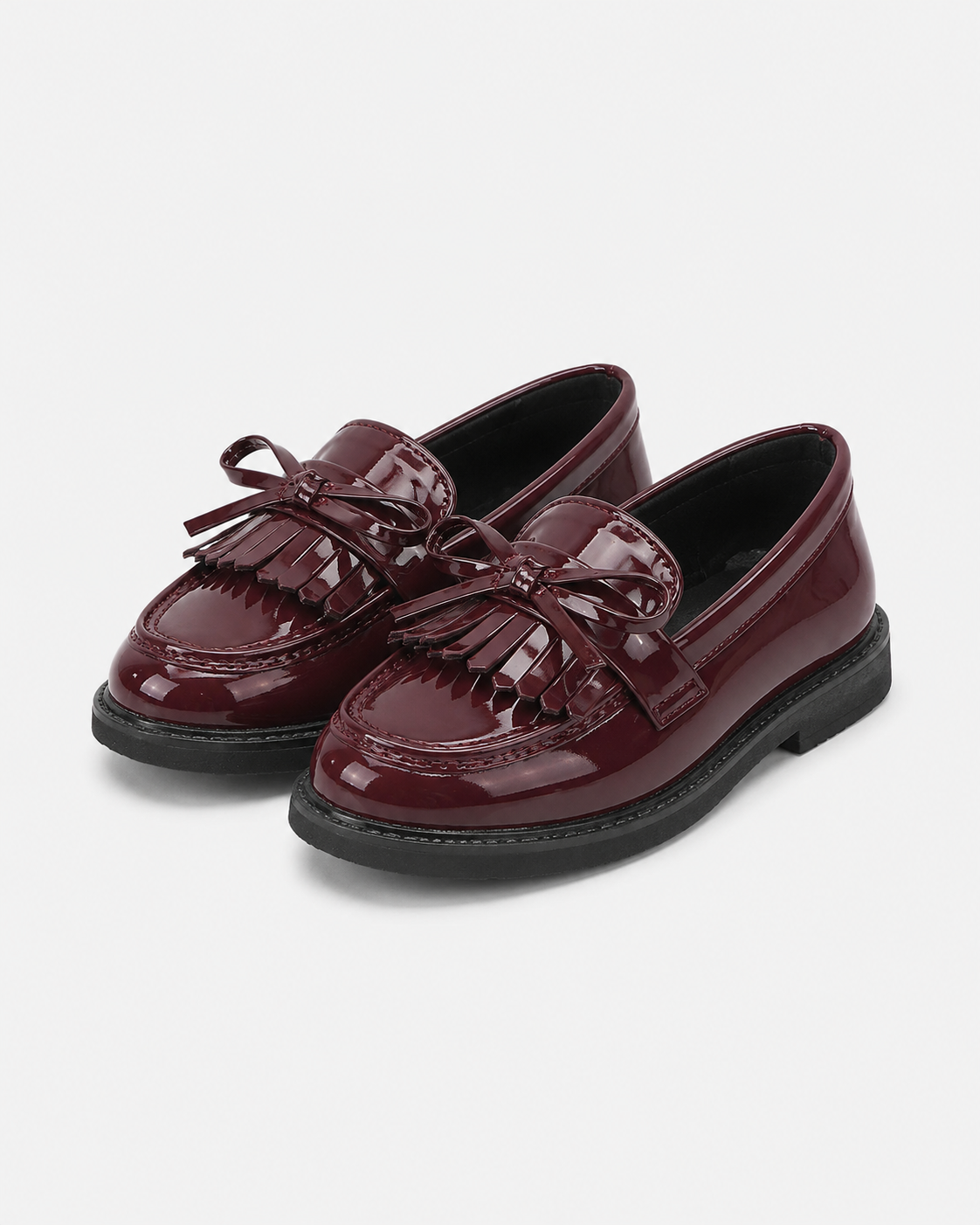Girls Patent Leather Loafers | Tassel School Dress Shoes | Slip-On Party Shoes | Steven & Levon