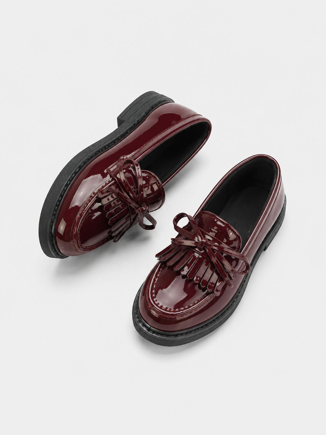Girls Patent Leather Loafers | Tassel School Dress Shoes | Slip-On Party Shoes | Steven & Levon