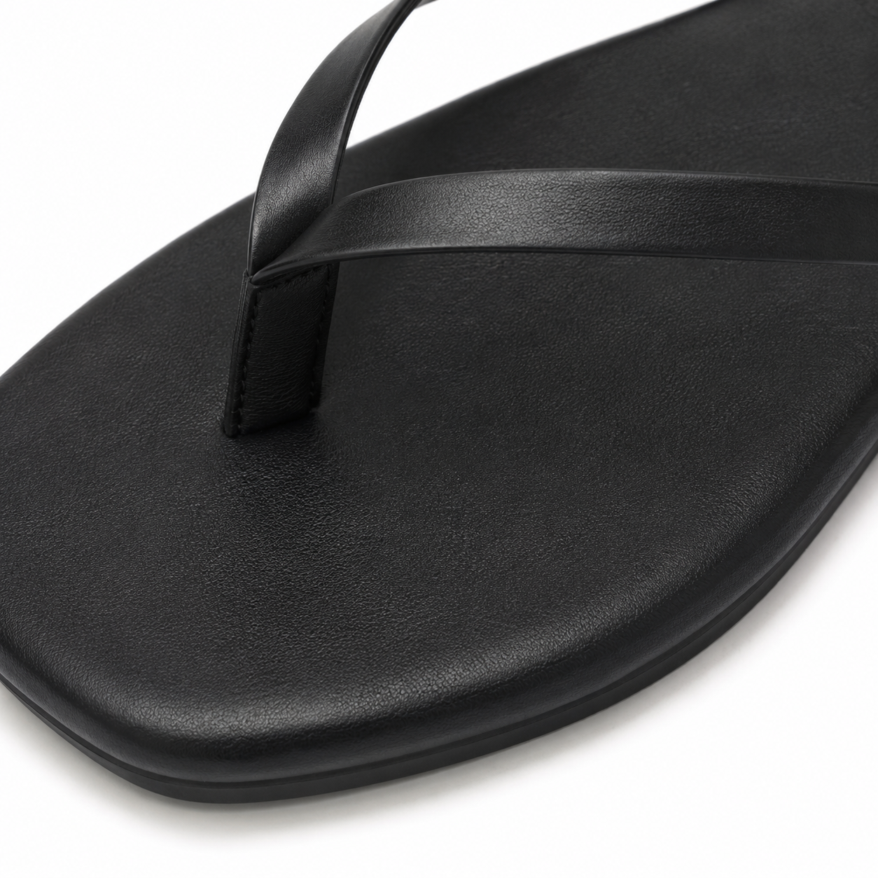 Women's Square Toe Flip Flops | Flat Thong Sandals | Minimalist Slip-On Summer Beach Slides | Steven & Levon