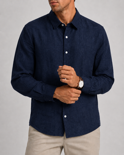 Men's Breathable Linen Shirt | Men | Linen Blend | Lightweight Breathable Casual Summer Button-Up | Steven & Levon