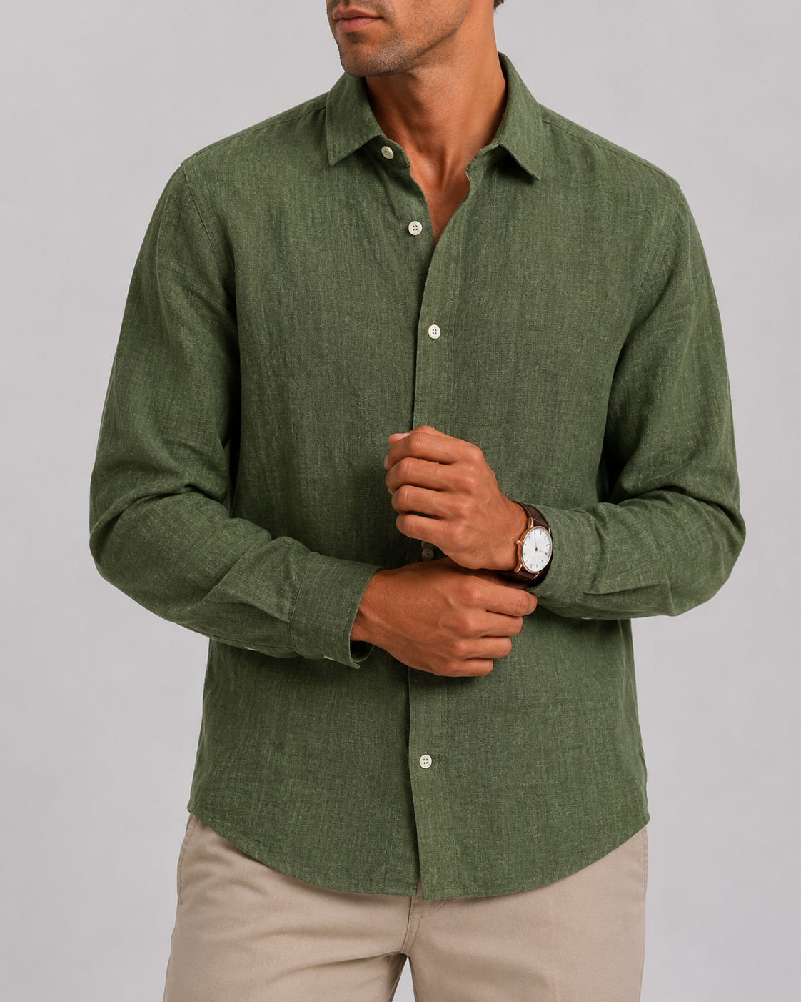 Men's Breathable Linen Shirt | Men | Linen Blend | Lightweight Breathable Casual Summer Button-Up | Steven & Levon