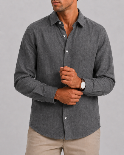 Men's Breathable Linen Shirt | Men | Linen Blend | Lightweight Breathable Casual Summer Button-Up | Steven & Levon