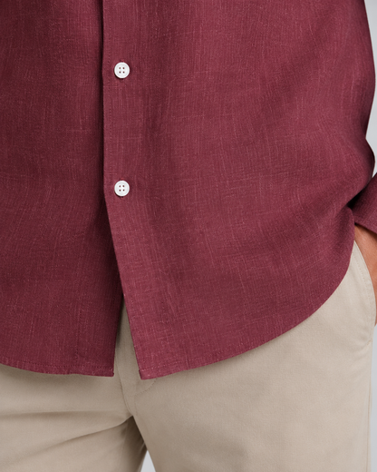 Men's Breathable Linen Shirt | Men | Linen Blend | Lightweight Breathable Casual Summer Button-Up | Steven & Levon
