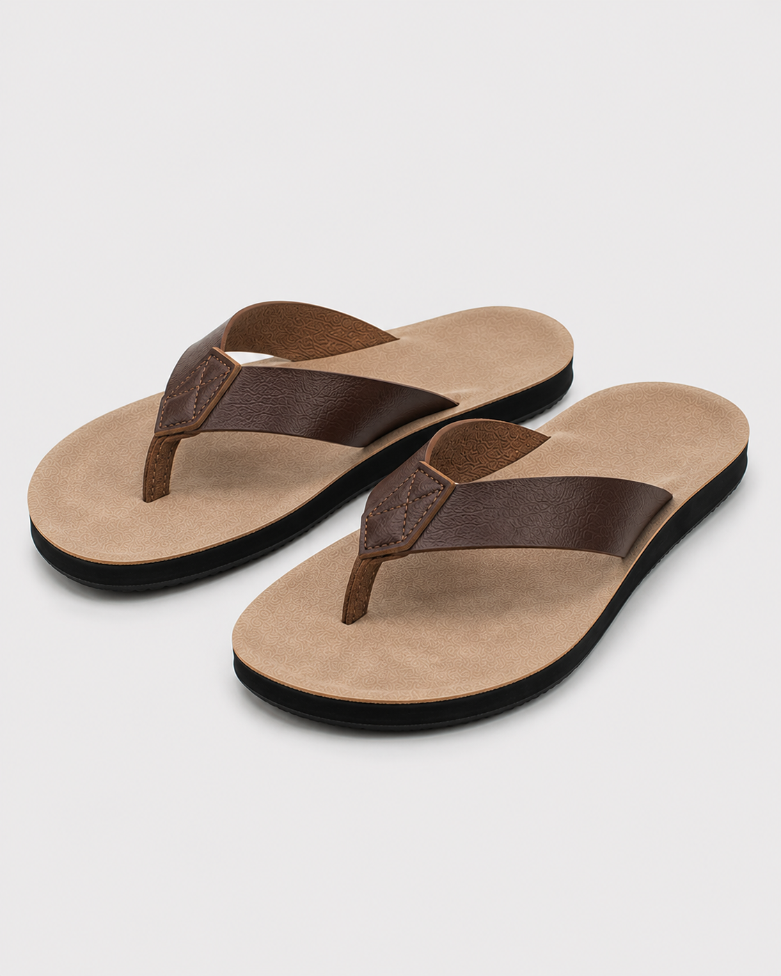 Men's Flip Flops | PU Leather | Thong Sandals | Breathable Casual Summer Slippers | Steven & Levon