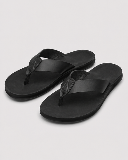 Men's Flip Flops | PU Leather | Thong Sandals | Breathable Casual Summer Slippers | Steven & Levon