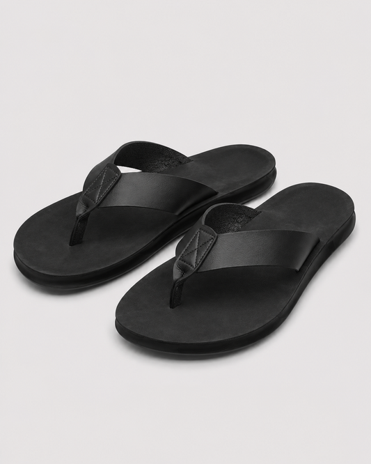 Men's Flip Flops | PU Leather | Thong Sandals | Breathable Casual Summer Slippers | Steven & Levon