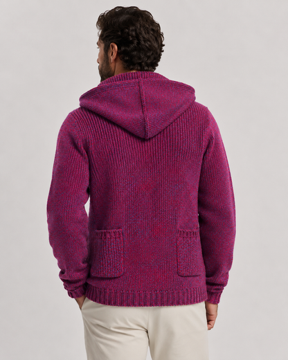 Men’s Knit Cardigan | Toggle Front Closure | Hooded Knitwear Sweater | Casual Layering Piece | Steven & Levon