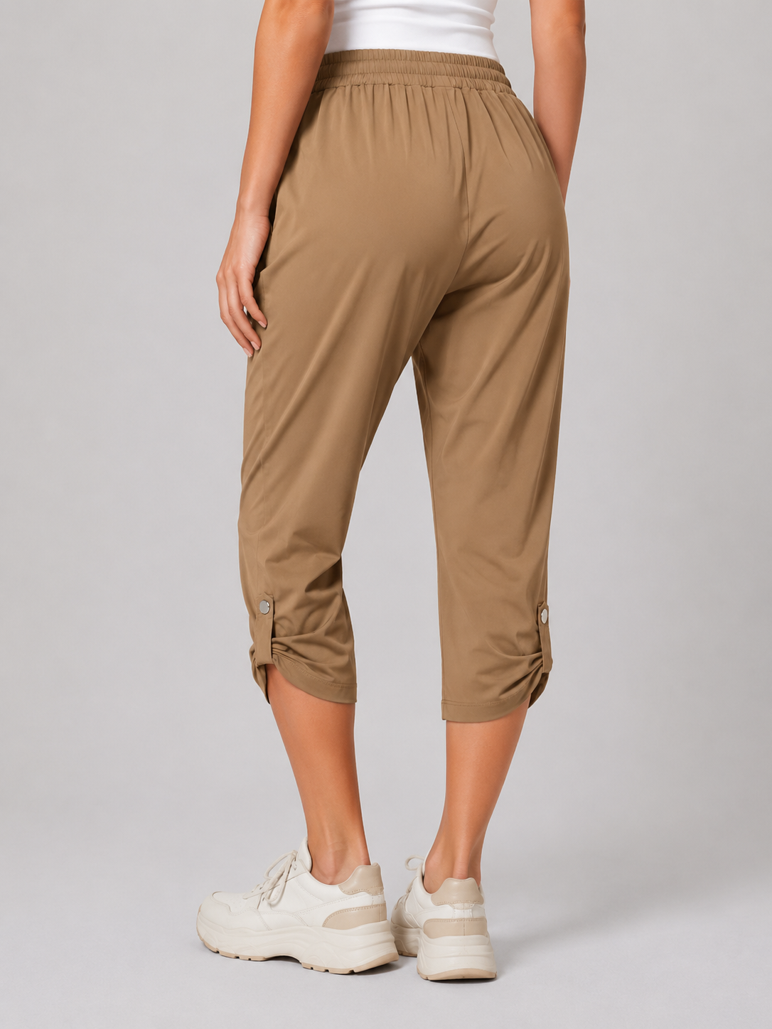 Willa Crop Joggers | Capri pants for woman | Elastic Waist, Loose Fit, Pockets, Soft Fabric | Steven & Levon
