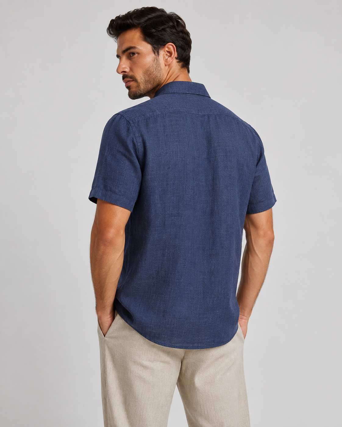 Men's Linen Short Sleeve Shirt | Men | Linen Blend | Breathable Lightweight Summer Button-Up | Steven & Levon