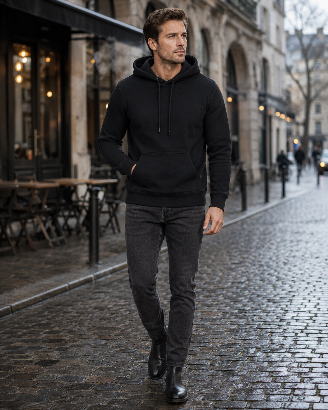 Slim Fit Cozy Hoodie Sweatshirt | Men | Polyester | Lightweight, Comfortable Fit | Steven & Levon
