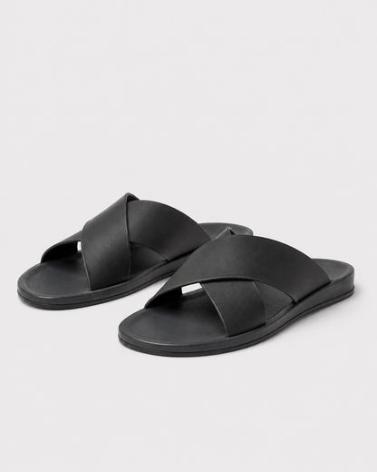 Men’s Minimalist Slip-On Sandals | Casual Comfort Slides | Lightweight Everyday Footwear | Steven & Levon