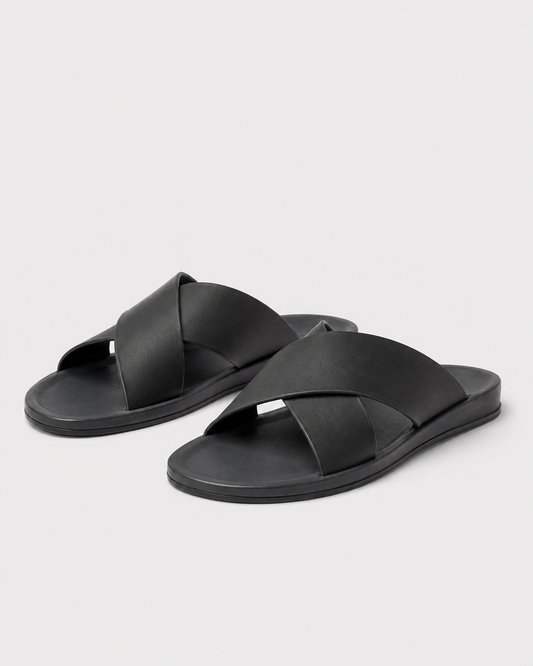 Men’s Minimalist Slip-On Sandals | Casual Comfort Slides | Lightweight Everyday Footwear | Steven & Levon