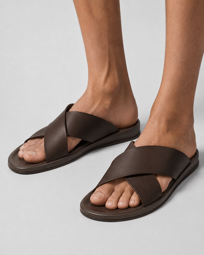 Men’s Minimalist Slip-On Sandals | Casual Comfort Slides | Lightweight Everyday Footwear | Steven & Levon