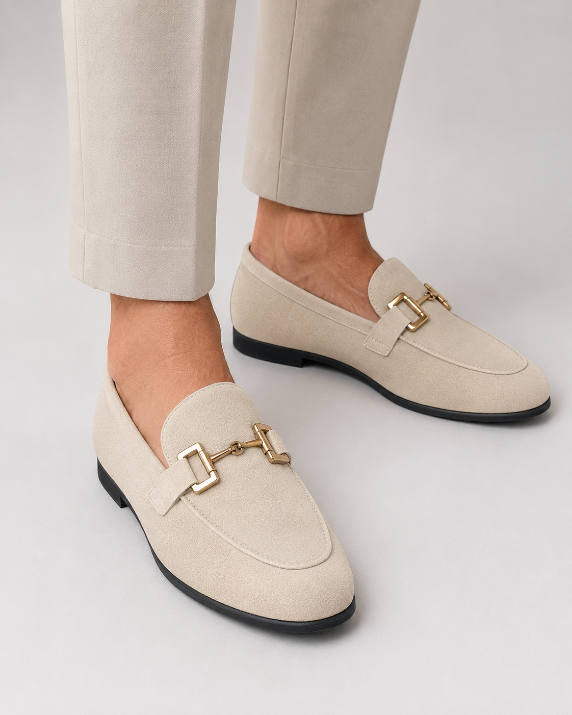 Men’s Slip-On Metal Detail Loafers | Formal Comfort Shoes | Steven & Levon