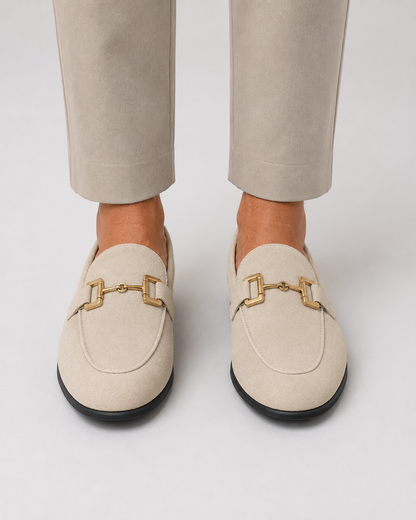 Men’s Slip-On Metal Detail Loafers | Formal Comfort Shoes | Steven & Levon
