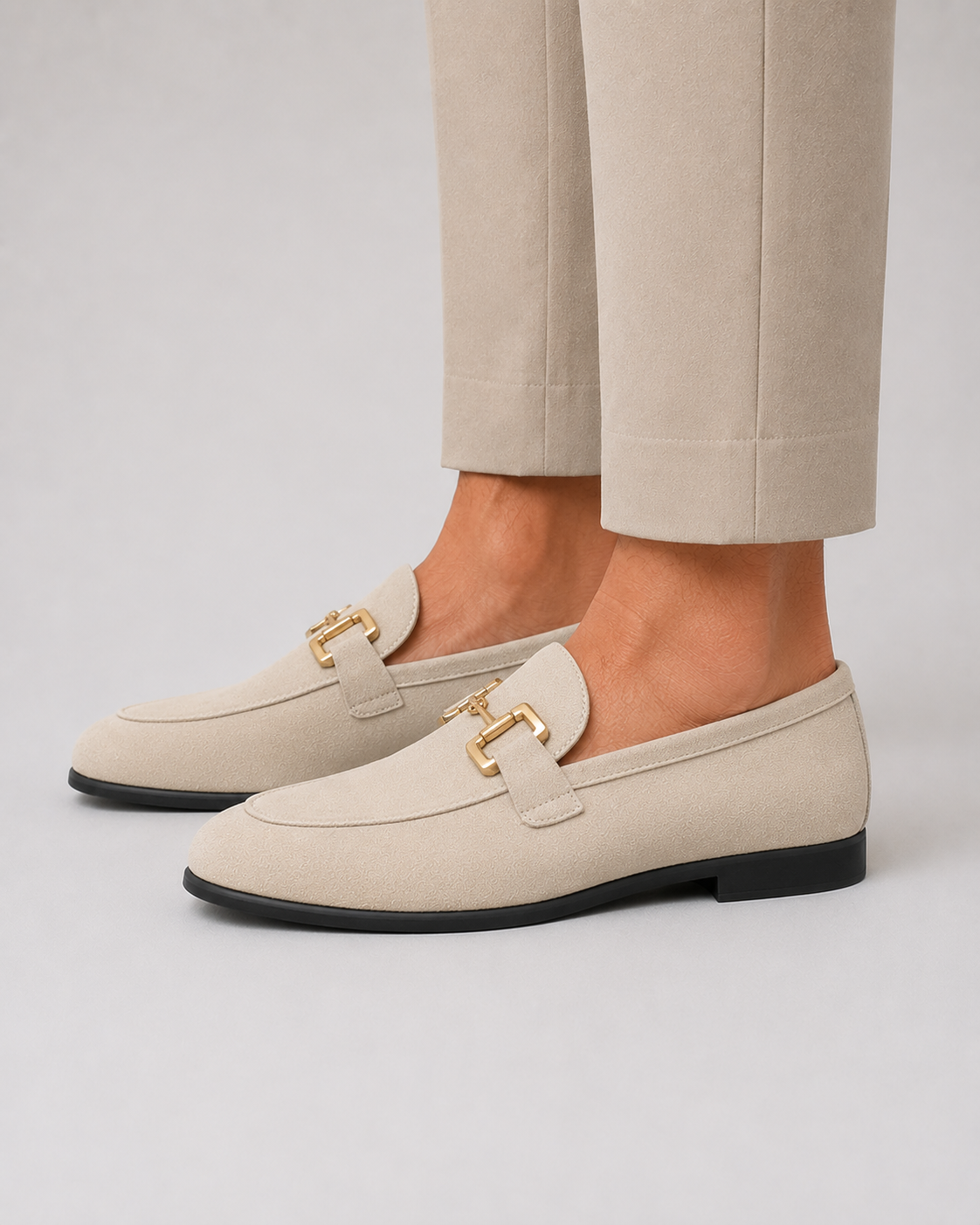Men’s Slip-On Metal Detail Loafers | Formal Comfort Shoes | Steven & Levon