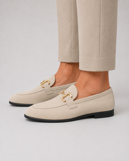 Men’s Slip-On Metal Detail Loafers | Formal Comfort Shoes | Steven & Levon