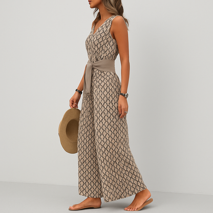 Ideal Elegant Jumpsuit | Women | Lightweight Fabric | Wide-Leg One-Piece | Smart Casual & Occasion Wear | Steven & Levon