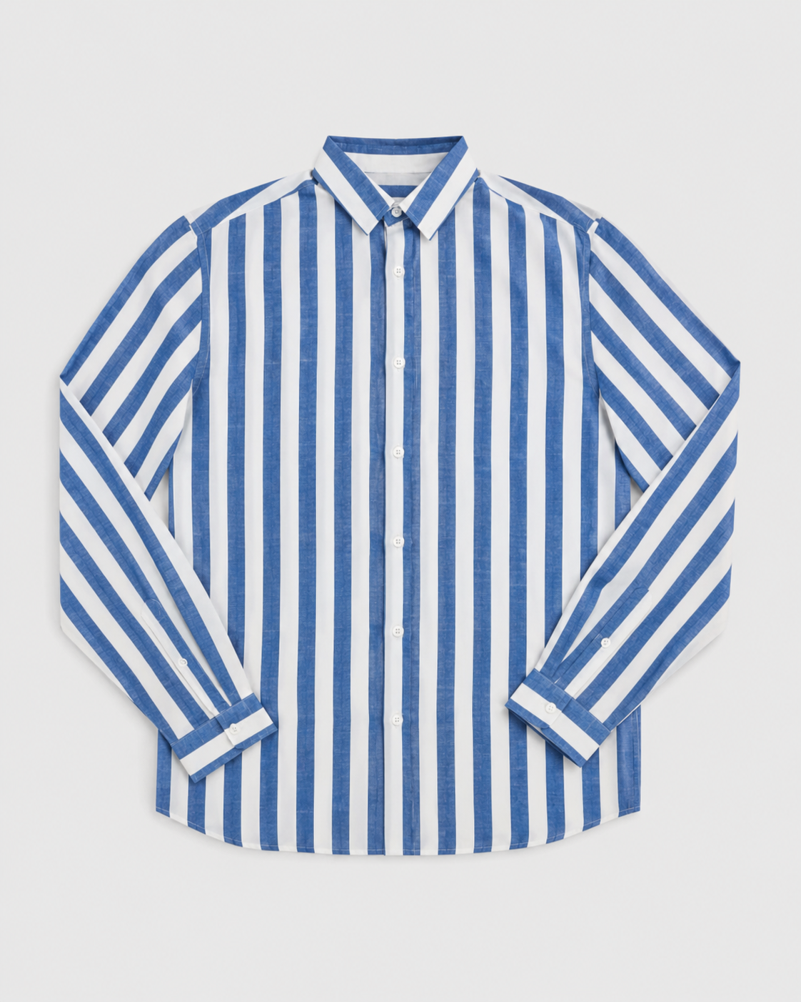 Men's Striped Long Sleeve Shirt | Breathable Button-Up Casual Shirt | Polyester Fiber | Lightweight Summer Wear | Steven & Levon