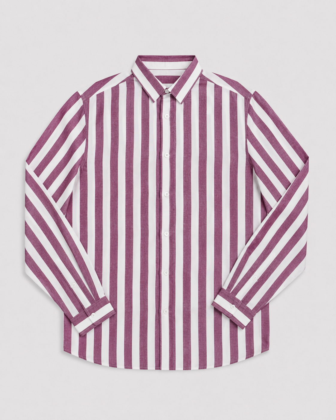Men's Striped Long Sleeve Shirt | Breathable Button-Up Casual Shirt | Polyester Fiber | Lightweight Summer Wear | Steven & Levon