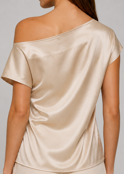 Women's Off-Shoulder Sleeve Top | Off Shoulder Top | Lightweight Fabric Blend | Batwing Sleeves Relaxed Fit | Steven & Levon