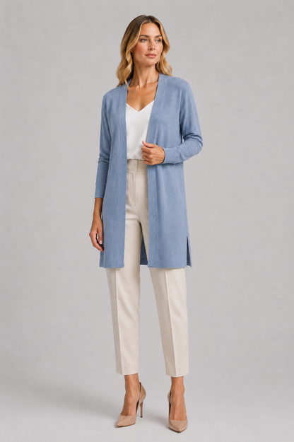 Longline Cardigan | Women | Hemp Blend | Open Front Layering | Steven & Levon