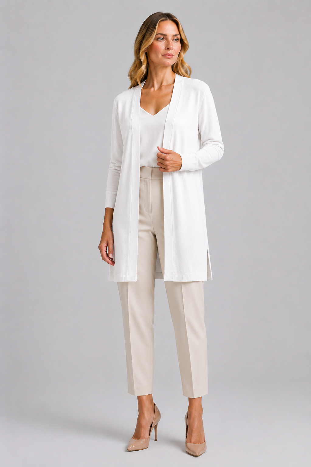 Longline Cardigan | Women | Hemp Blend | Open Front Layering | Steven & Levon