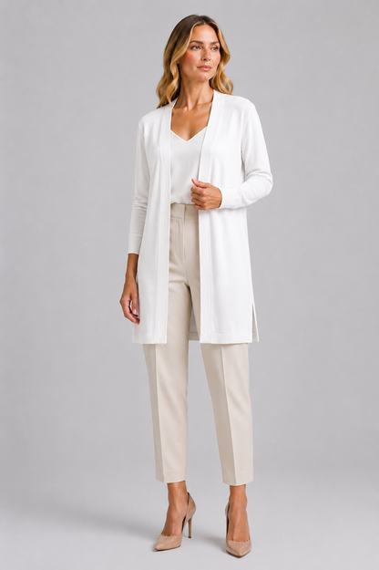 Longline Cardigan | Women | Hemp Blend | Open Front Layering | Steven & Levon
