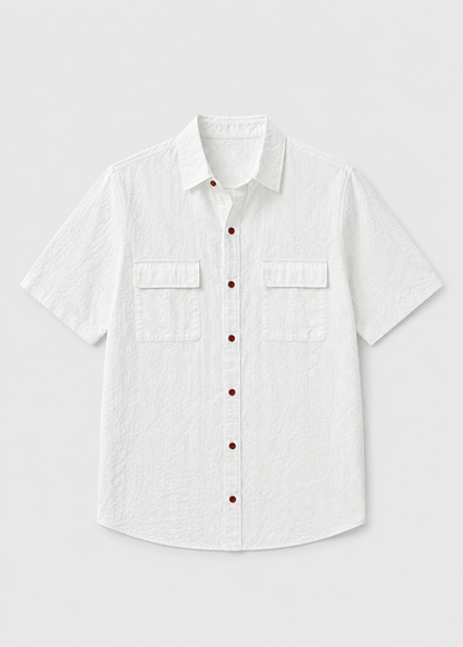 Leo Cotton Linen Shirt | Men | Breathable Casual Button Up | Steven & Levon