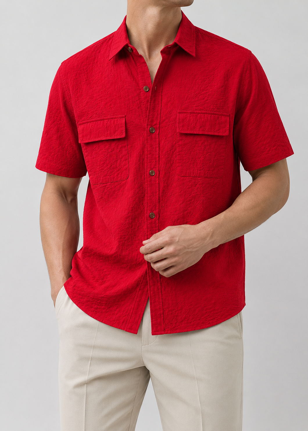 Leo Cotton Linen Shirt | Men | Breathable Casual Button Up | Steven & Levon