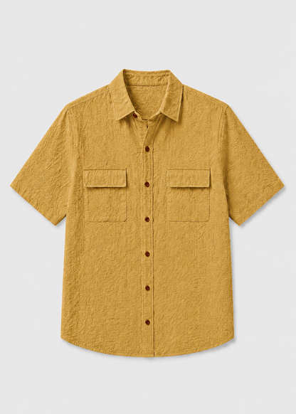 Leo Cotton Linen Shirt | Men | Breathable Casual Button Up | Steven & Levon