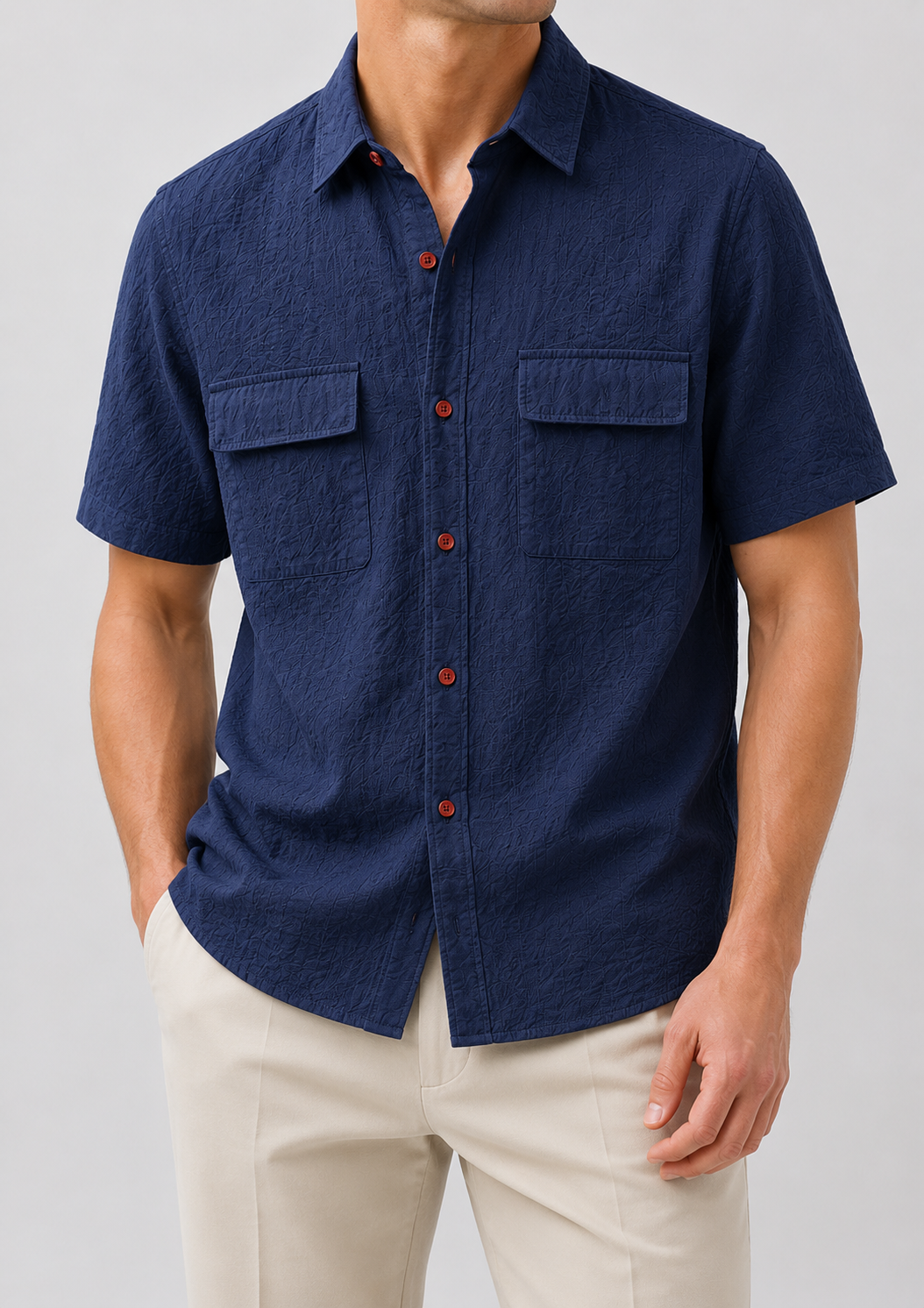 Leo Cotton Linen Shirt | Men | Breathable Casual Button Up | Steven & Levon
