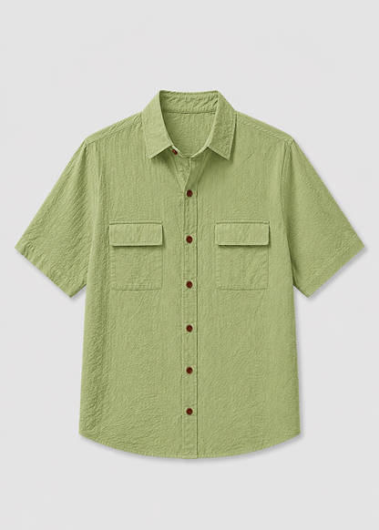 Leo Cotton Linen Shirt | Men | Breathable Casual Button Up | Steven & Levon