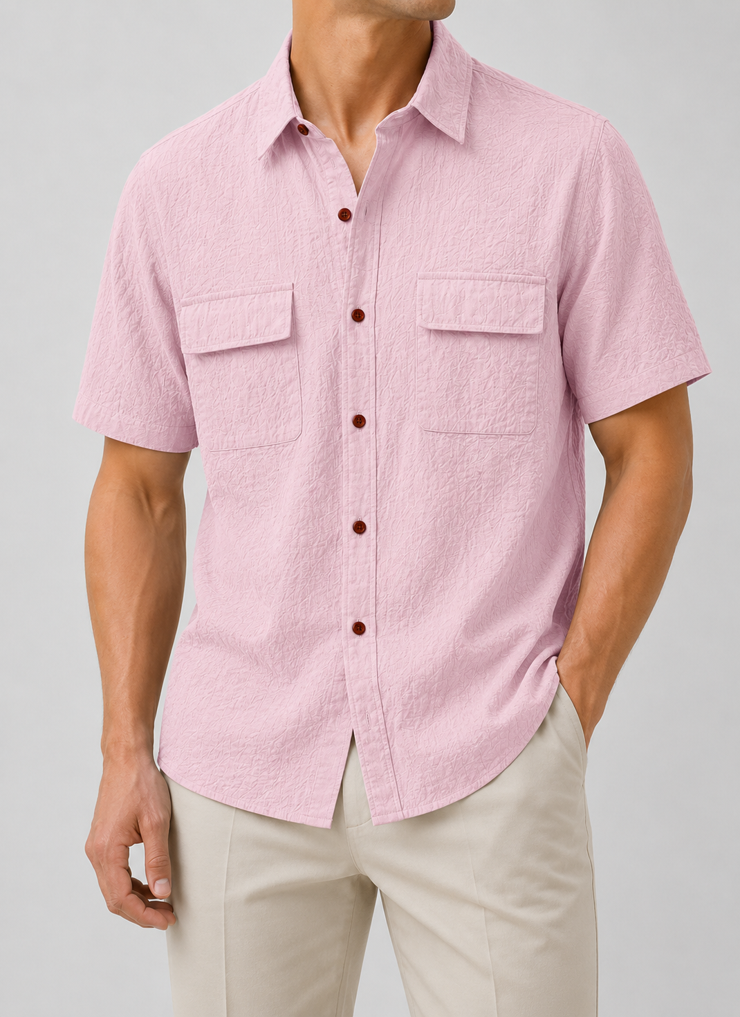 Leo Cotton Linen Shirt | Men | Breathable Casual Button Up | Steven & Levon