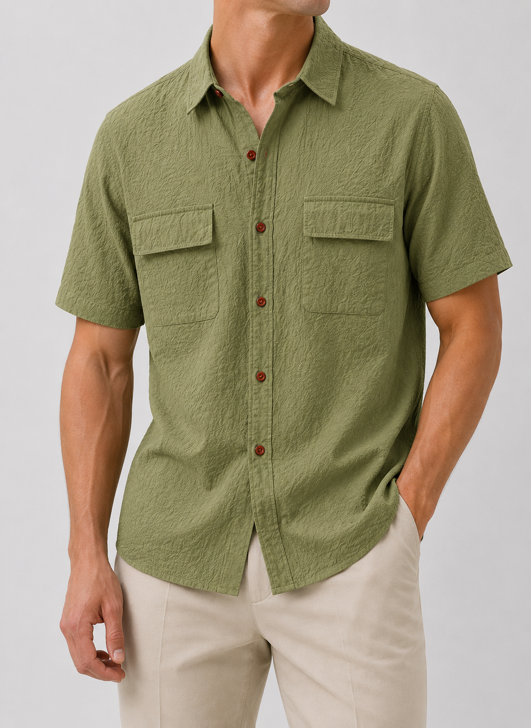 Leo Cotton Linen Shirt | Men | Breathable Casual Button Up | Steven & Levon