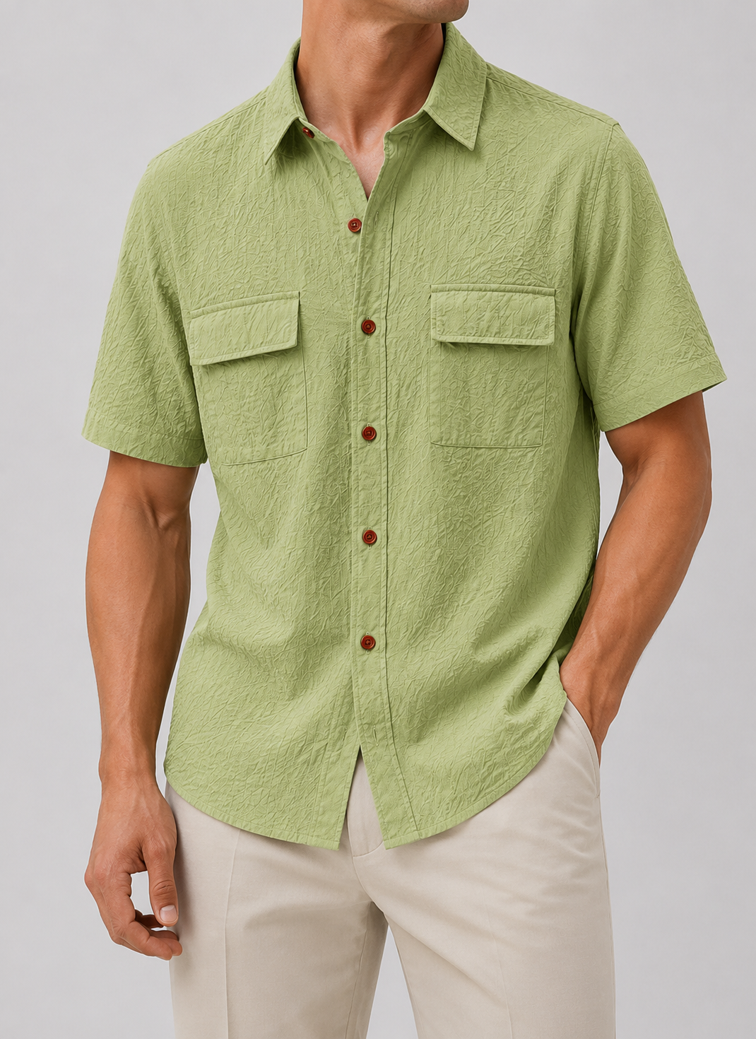 Leo Cotton Linen Shirt | Men | Breathable Casual Button Up | Steven & Levon
